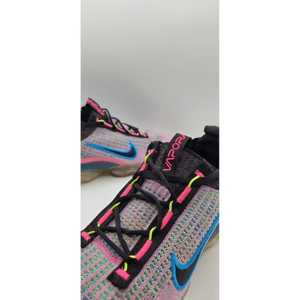 Nike Air VaporMax 2021 Women's Shoes 10 Pink Blast Photo Blue Flyknit DX3369-600 - Picture 11 of 12